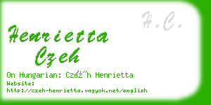 henrietta czeh business card